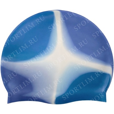 Шапочка для плавания силиконовая (сине/белый/голубой) B31518-8